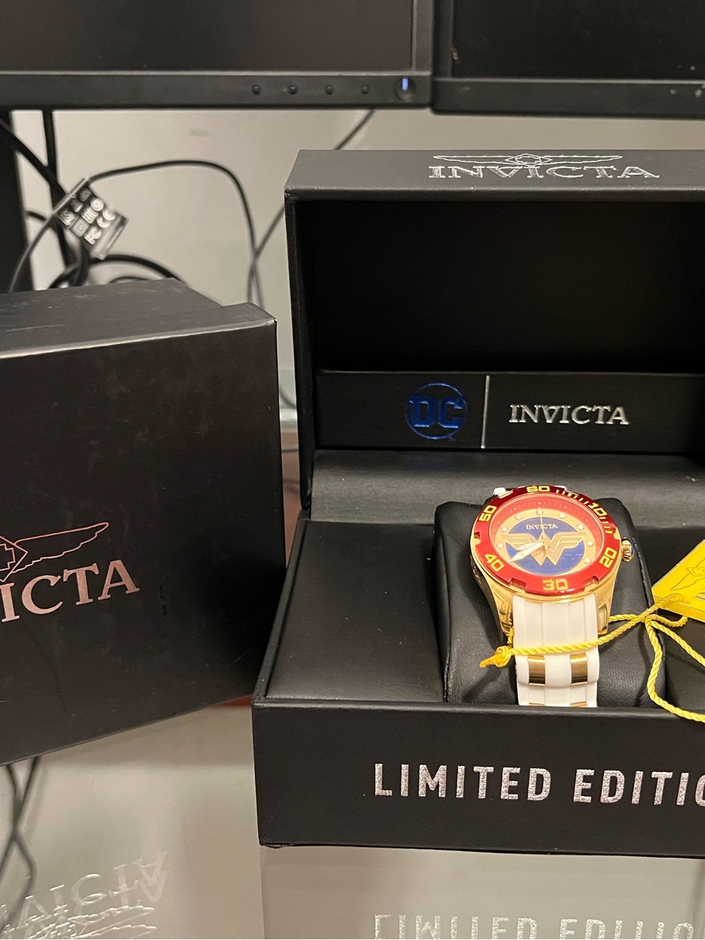 Invicta Gold, Red and White Wonder Woman Limited Edition Watch